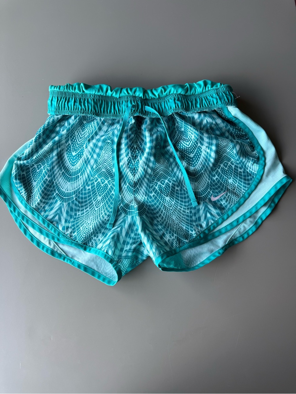 Nike Teal Patterned Women's Athletic Shorts